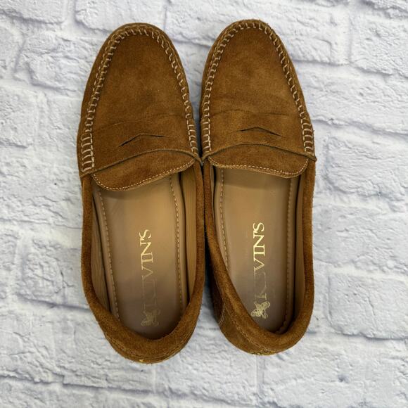 Kevin's Mens Slip On Loafers Driving Shoes Size 12 Suede Leather Dog Embroidered - Picture 5 of 8